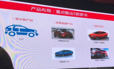 奇瑞将推纯电版艾瑞泽5 小蚂蚁将于3月上市