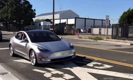 特斯拉Model 3测试谍照曝光 预计七月量产