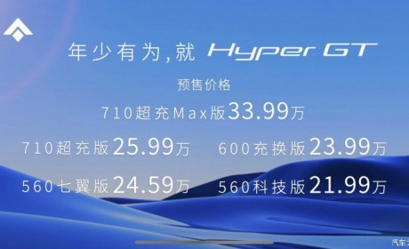 21.99万元起 昊铂Hyper GT正式开启预售