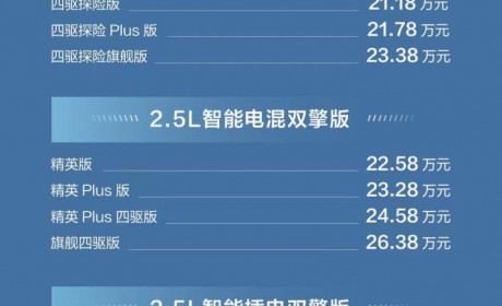 售17.68-29.68万元 新款RAV4荣放上市