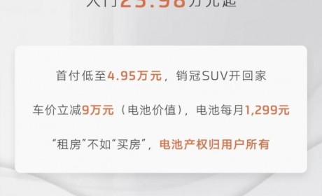 车电分开买 智己LS7电池分期金融方案