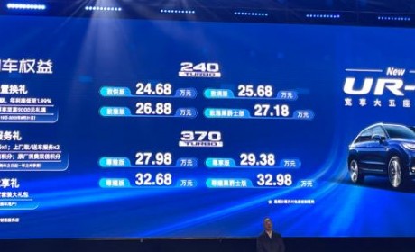 售24.68-32.98万元 新款本田UR-V上市