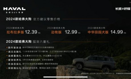 售12.39万元起 新款哈弗大狗正式上市