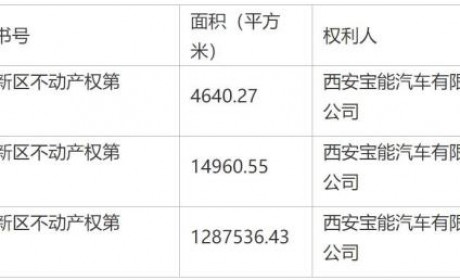 宝能汽车西安工厂建设用地使用权被注销