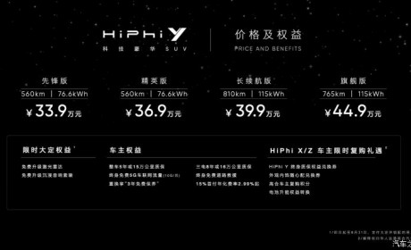 售33.90万元起 高合HiPhi Y正式上市