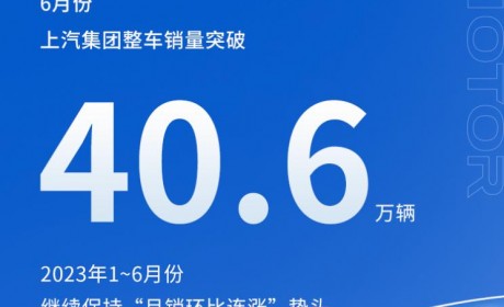 新能源环比增长13.1% 上汽集团6月销量