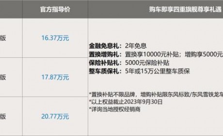 售16.37万元起 新款东风标致508L上市