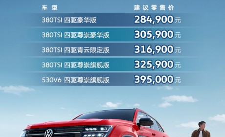 售28.49万起 2024款大众途昂X正式上市