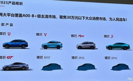 再推出3款新车 哪吒汽车2025年产品规划