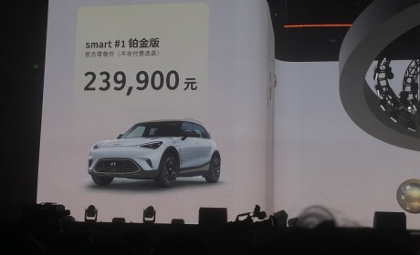 售23.99万元 smart精灵#1铂金版上市