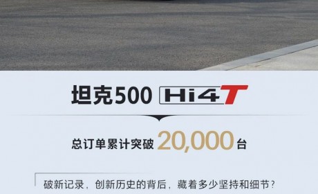 坦克500 Hi4-T总订单累计突破20000台