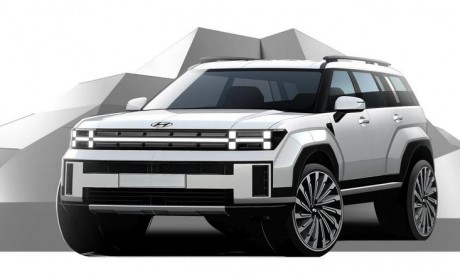 广州车展亮相 北京现代全新胜达手绘图