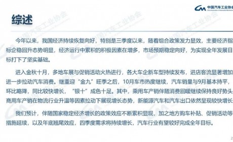 同比增长明显 10月车市产销数据汇总