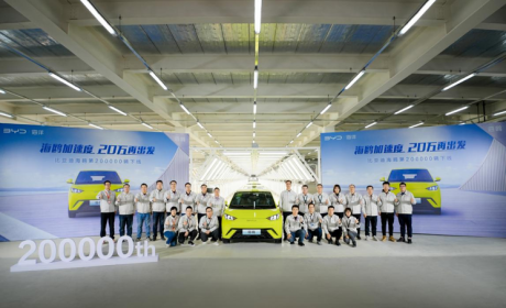 上市7个月 第20万辆比亚迪海鸥下线