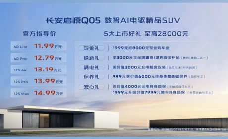 11.99万起 长安启源Q05/A07新车型上市