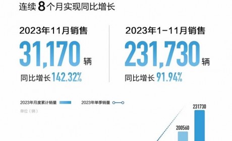 长城新能源乘用车11月销量为31170辆
