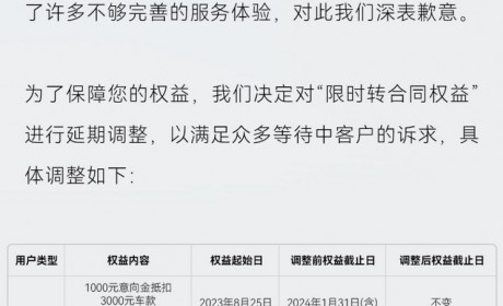 豹5部分权益截止日期延长至12月31日