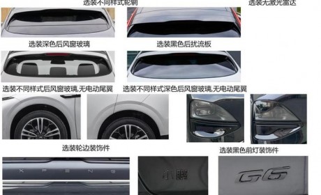 推黑武士版？小鹏G6申报图新增黑色套件