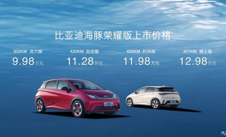 售9.98万起 比亚迪海豚荣耀版正式上市