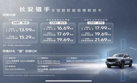搭载增程动力 长安猎手皮卡今日上市