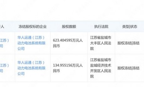 冻结期3年 高合汽车被冻结758万股权