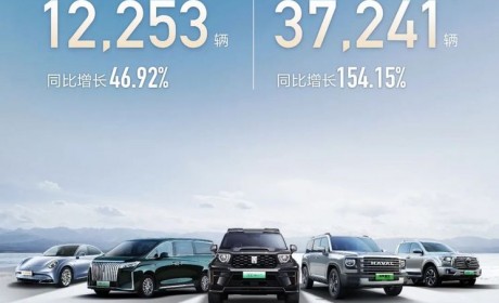 长城汽车2月新能源乘用车销量12253辆！