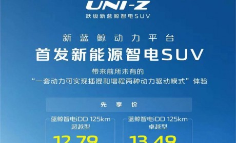 先享价12.79万起 长安UNI-Z将今日上市