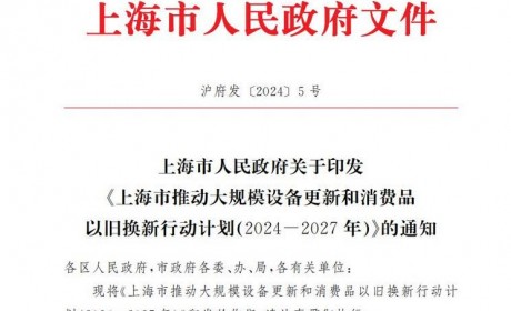 上海新一轮以旧换新和新能源车置换补贴