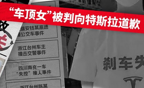 新进展 特斯拉车顶维权张女士被判道歉