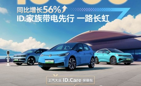 同比增56% 4月上汽大众新能源销量超1万