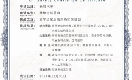 行业首个高架桥坠落挑战成功通关！魏牌全新蓝山实力演绎“顶级安全”