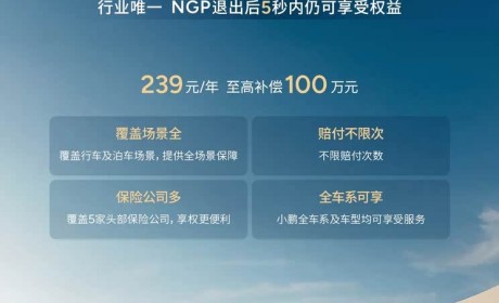 239元/年至高赔偿100万元 小鹏推出智能辅助驾驶安心服务